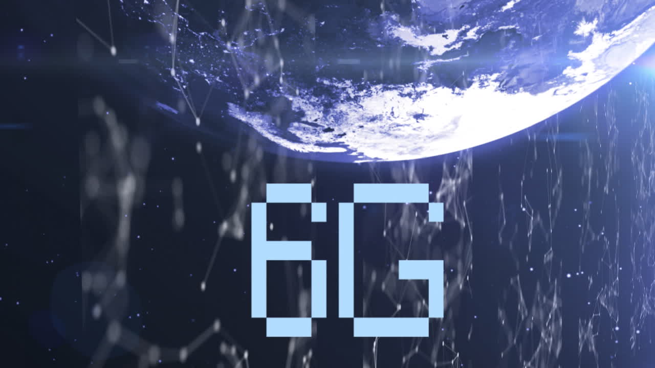 6g 텍스트, 글로브 및 컴퓨터 데이터 처리의 애니메이션