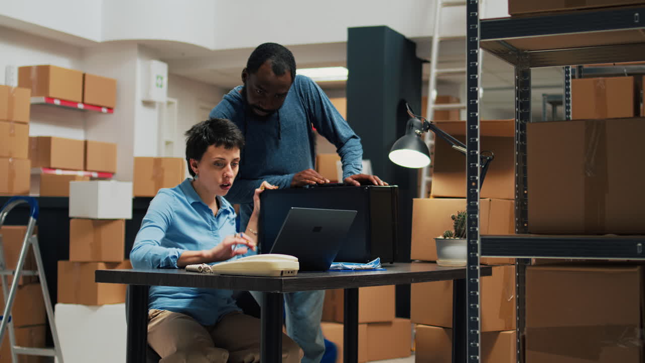 Warehouse Employees Working Together