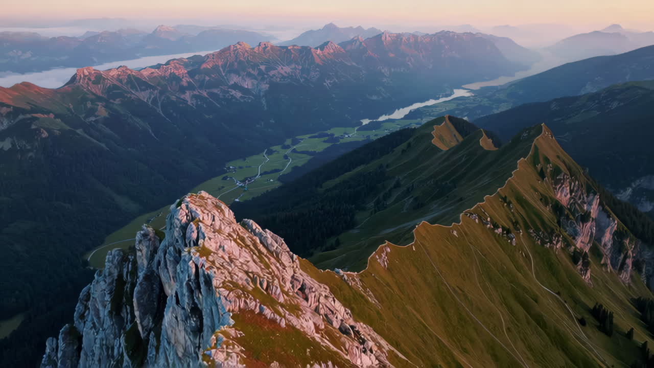 Sunrise Over the Swiss Alps