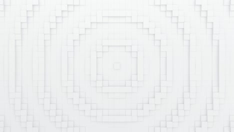 fondo abstracto con superficie cúbica blanca en movimiento. cubos abstractos en bucle animación 3d. animación de video en bucle 4k sin costuras
