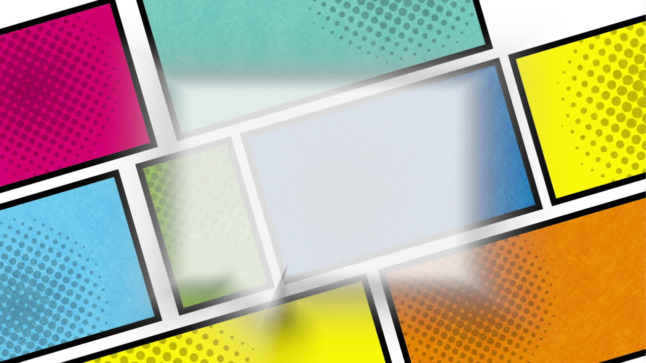 animación de estilo pop art con burbujas de habla