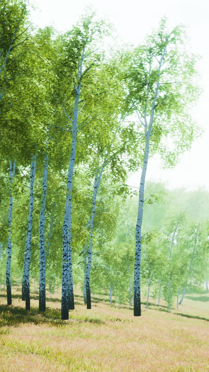 은 날 에 조용 한 버드 숲