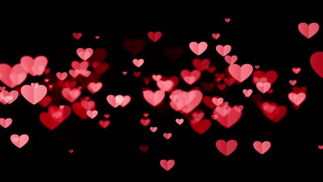 4k 3d papel amor corazón flotando desde el centro fondo de bucle sin costuras. fondo de movimiento temático del día de san valentín. hermoso fondo de corazones para el amado, día de la madre, cumpleaños, clips de boda.