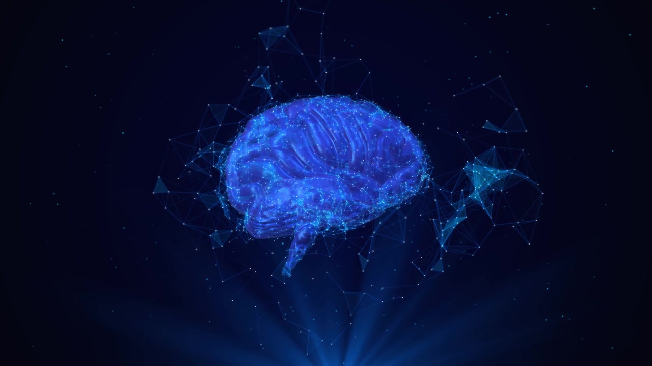 Digital human brain brain scan technology concept thinking neurosurgery diagnostic digital cyber
