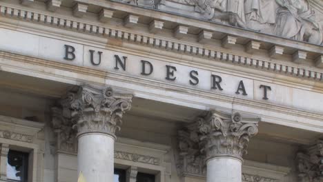 close up of federal council of germany, bundesrat in berlin, germany