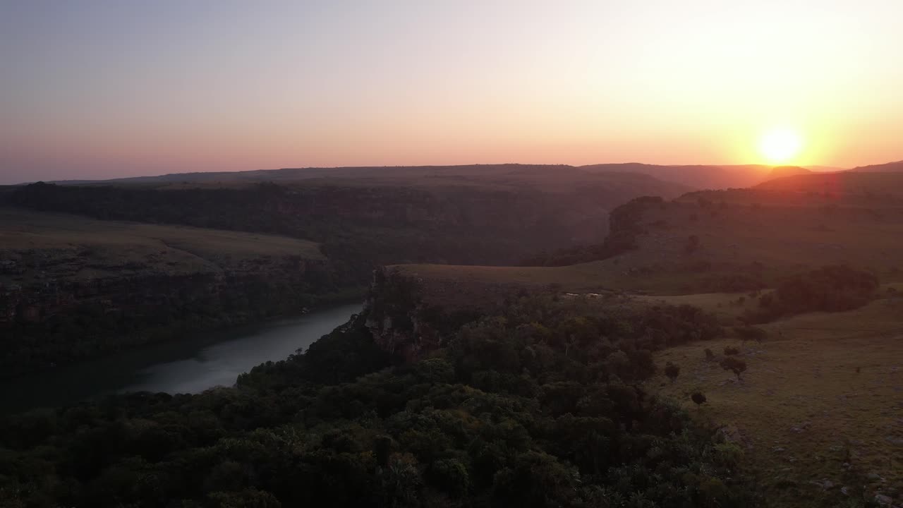 Sunset Serenity Over Coastal Landscape in Transkei, South Africa