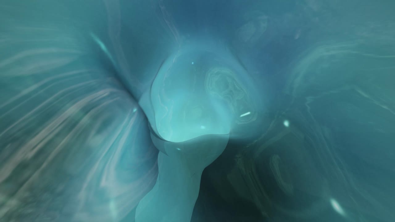 Seamless Glossy Ice Cave In Looped Visuals. Animation