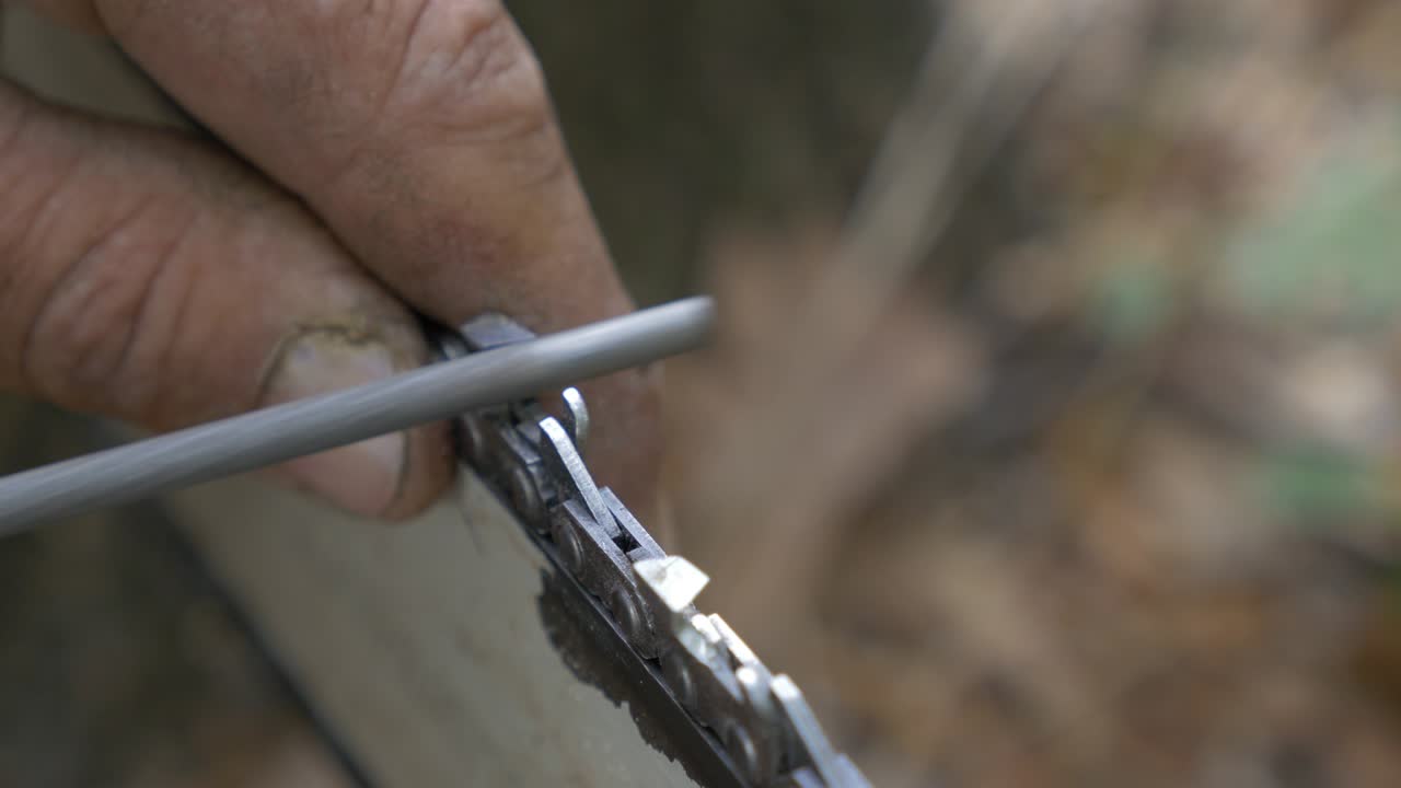 체인 작업 준비 클로즈업 4k