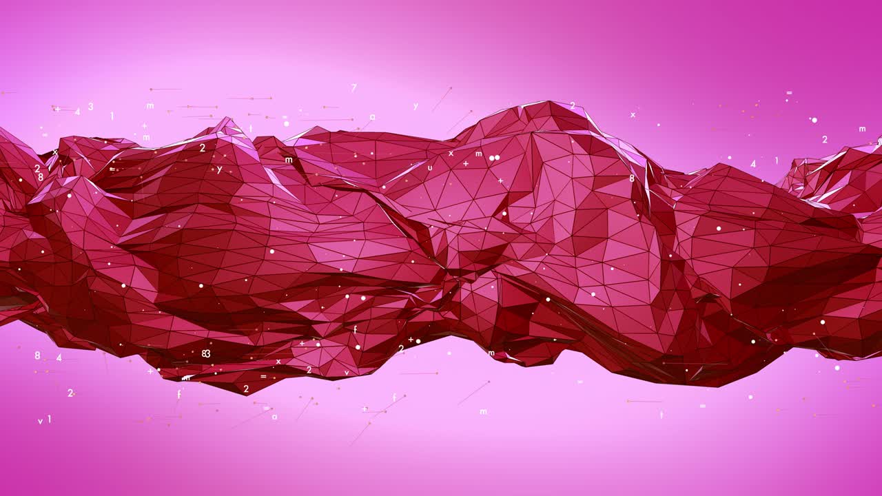 animación de fondo abstracta de malla de wireframe que fluye