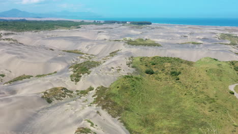 Fliegen-über-Einige-Dünen-Vor-Dem-Ozean