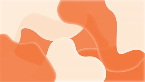 abstract animated background of jelly moving cream and orange colored changing shapes