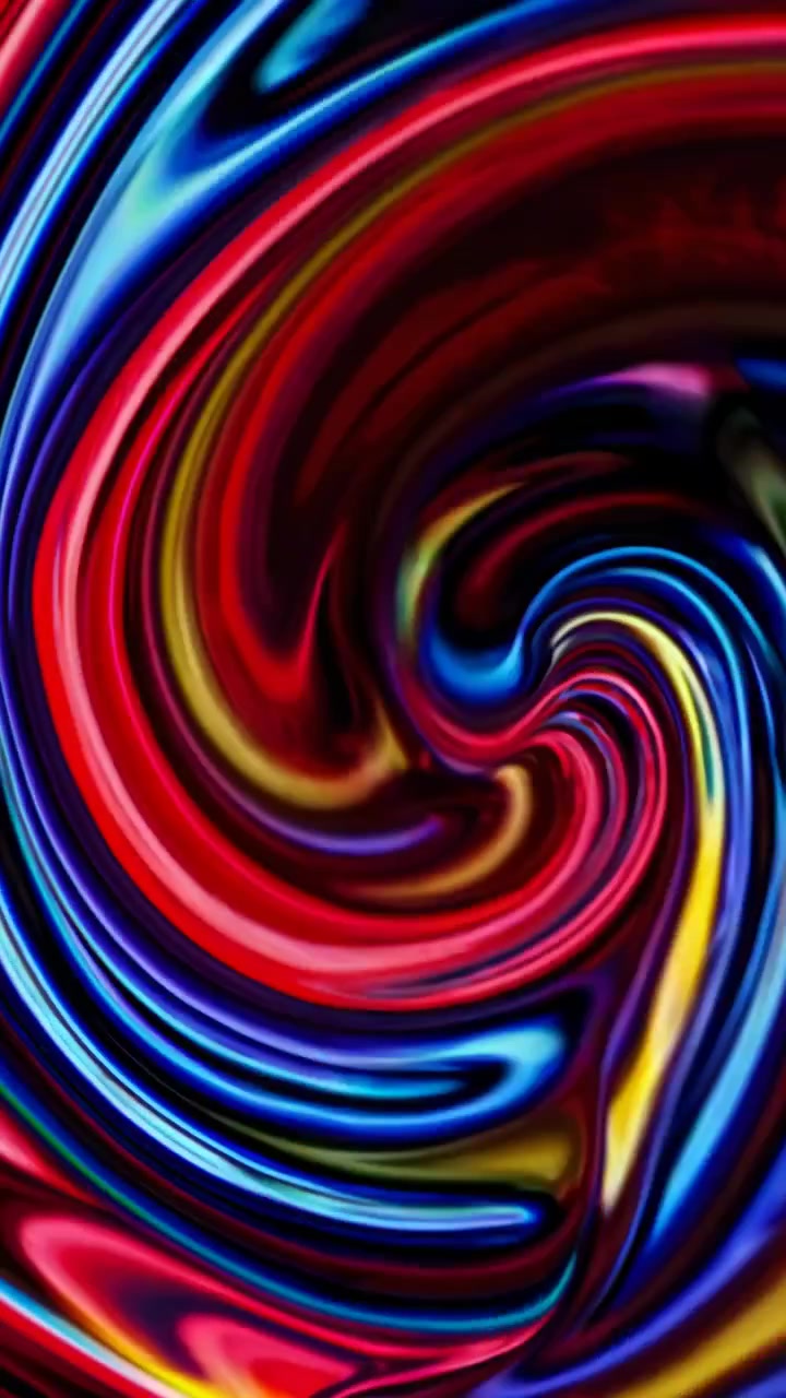 Vortici liquidi astratti di colori vivaci in movimento