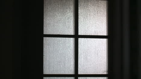 closed glass door view in a room