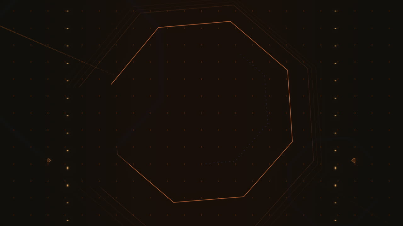 기하학적 hud 요소가 포함된 사이버펑크 화면