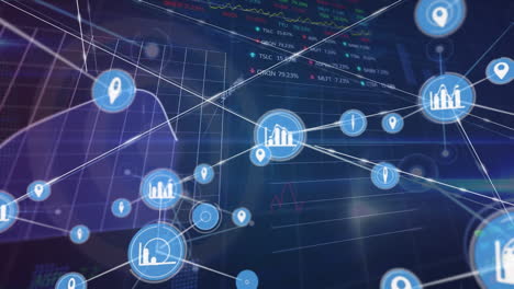 animación del procesamiento de datos sobre el procesamiento de datos