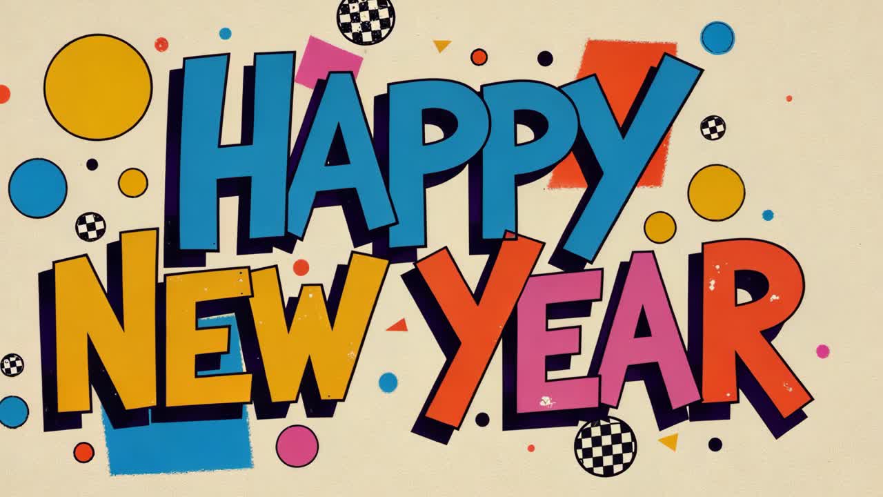 새해 축하 그래픽 디자인