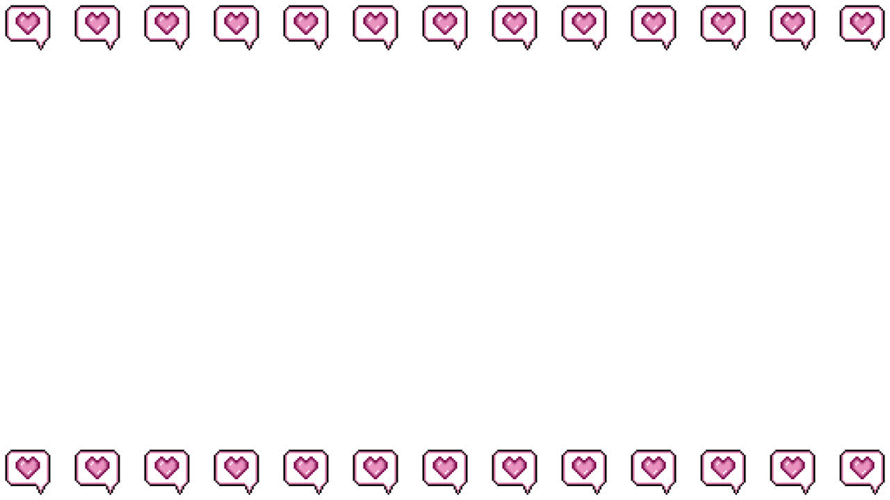 Pixel Art Speech bubble icon Heart Frame Animated Overlay 1080p Transparent 30 fps (1).mov