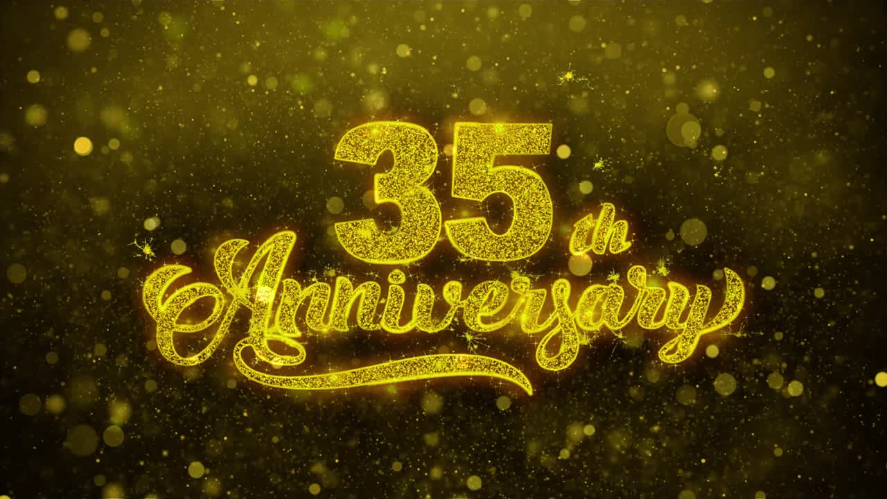 Design Scintillante Dorato per il 35° Anniversario
