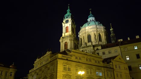 view of illuminated towers of st