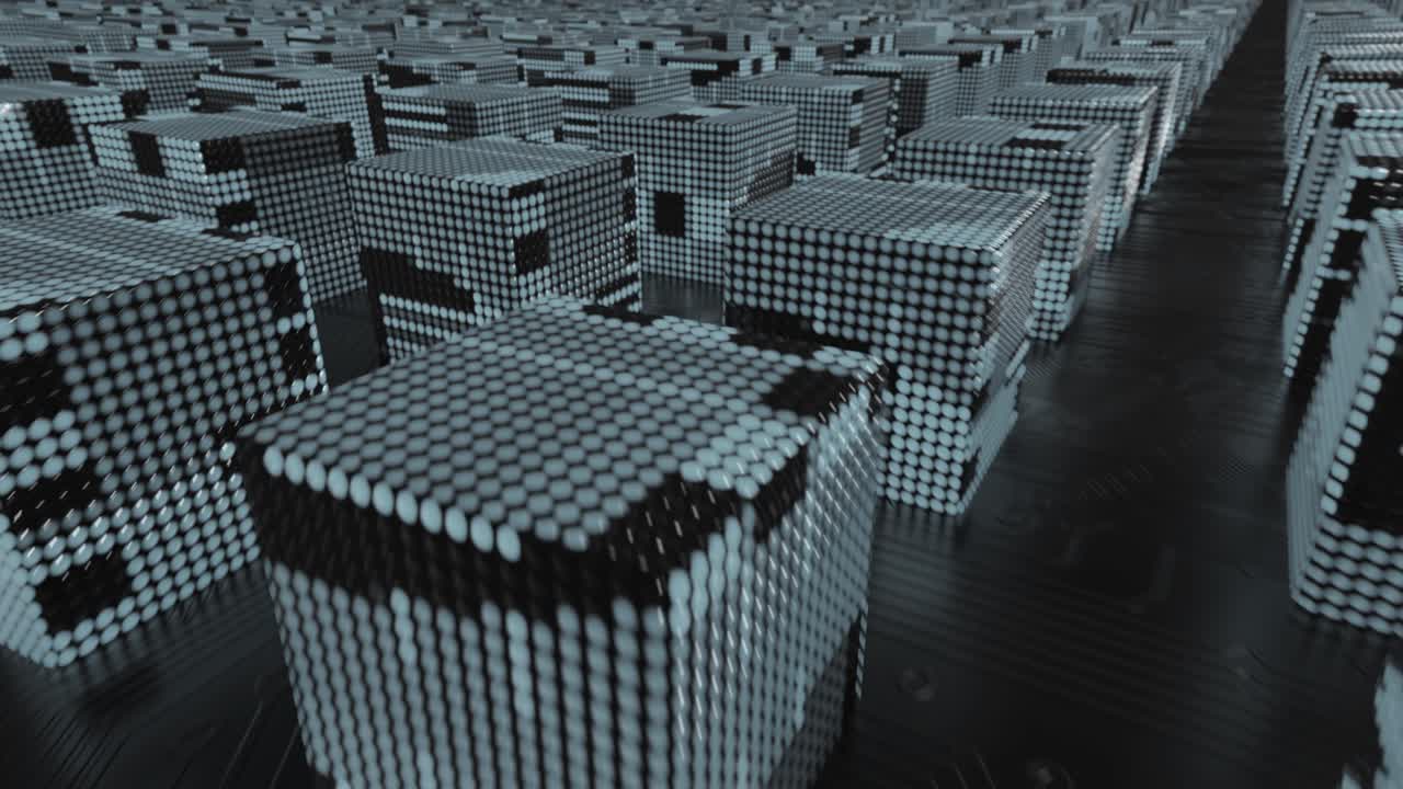 High tech circuit machine futuristic sci-fi LED electric light matrix scrolling