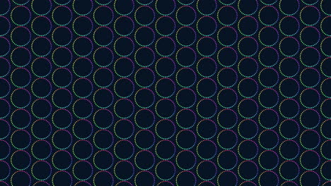 abstract blue and black circular pattern with zigzag lines