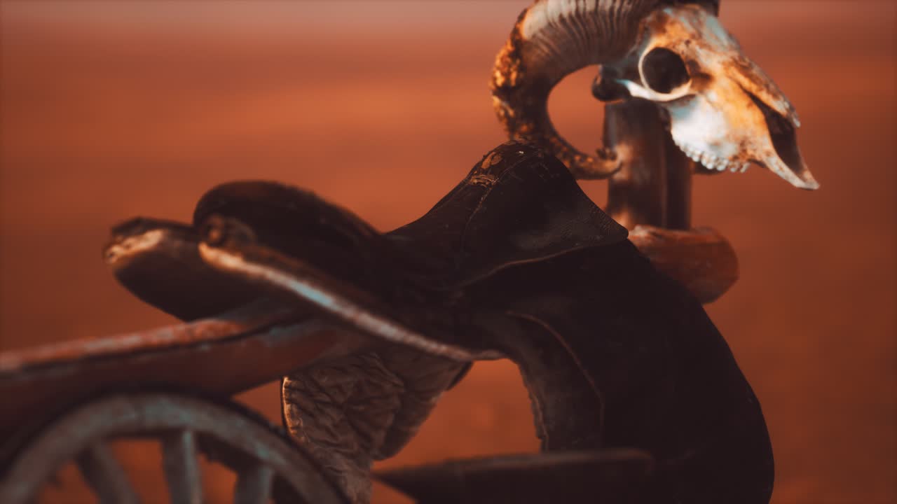 Horse Saddle on the Fence in Monument Valley