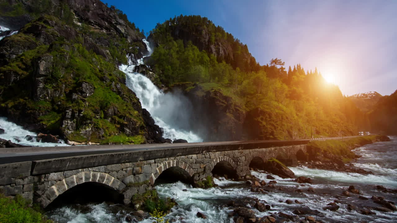 Vodopád Latefossen Norsko