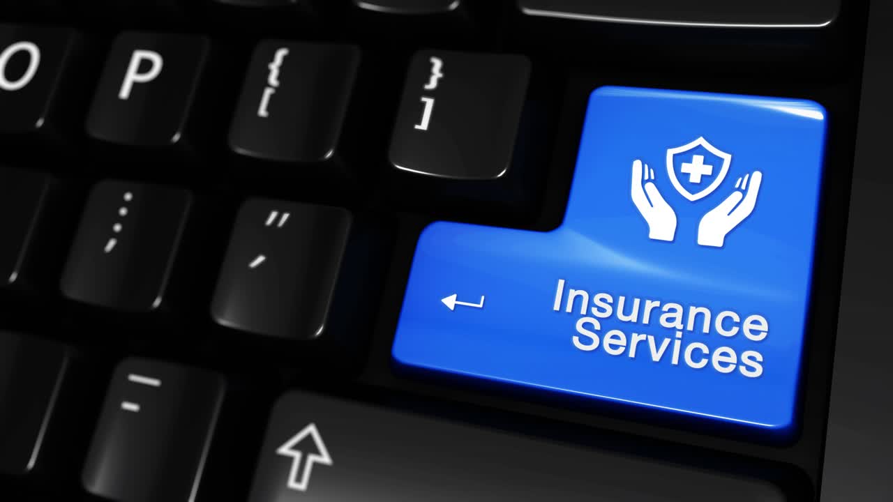 Insurance Services Button on a Computer Keyboard