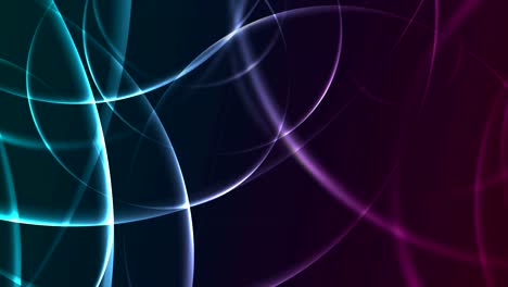 abstracto brillante neón azul círculos púrpuras fondo de movimiento geométrico