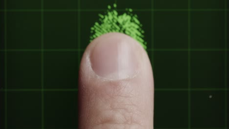 biometric fingerprint scanner in action