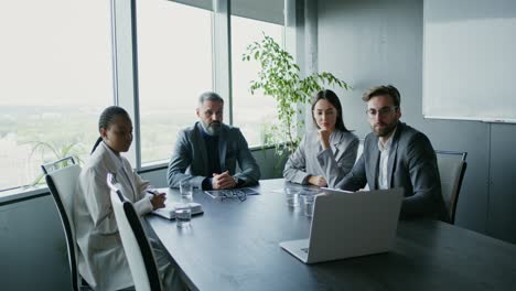 business meeting in modern office