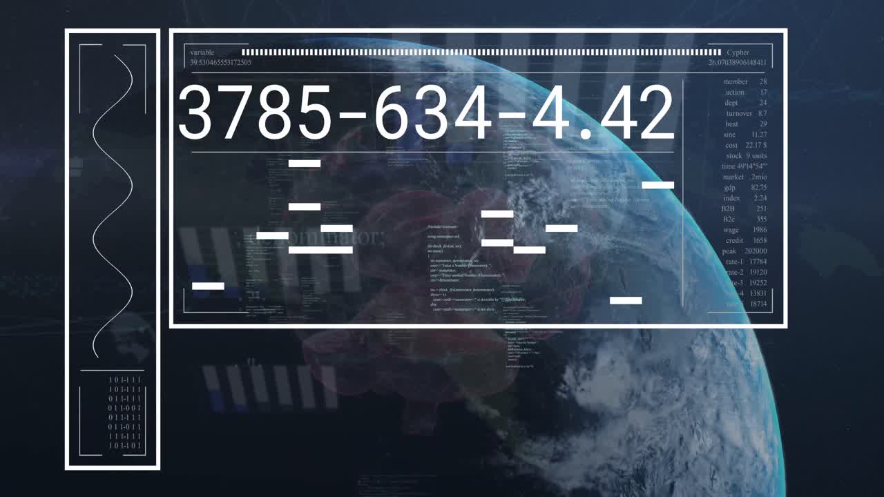 animación de pantallas y procesamiento de datos en todo el mundo
