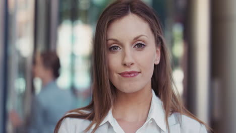 Portrait-of-Businesswoman-outside-corporate-office-building