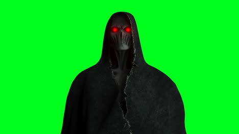 mystery fear ghost animation . dynamic hoodie. isolate. realistic 4k green screen animation.