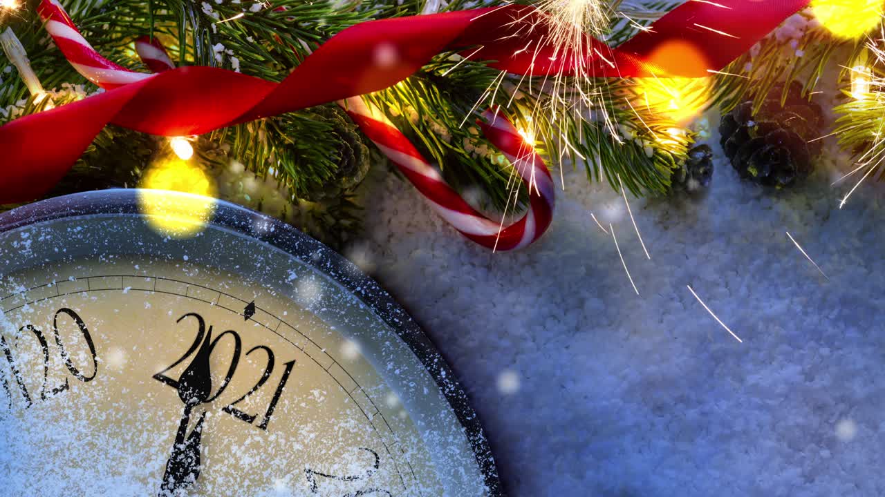 2021년 자정까지의 카운트다운