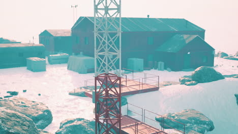 estación de investigación antártica remota