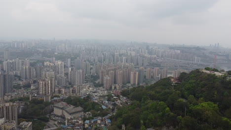 aerial photography from the mountaintop to the city