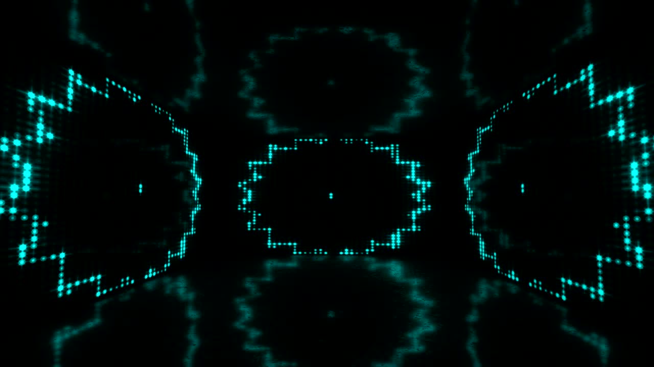 4k Glowing Stage blue Neon Lights - Loopable stock video