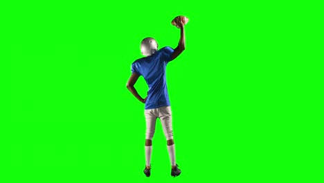 American-football-player-on-green-screen