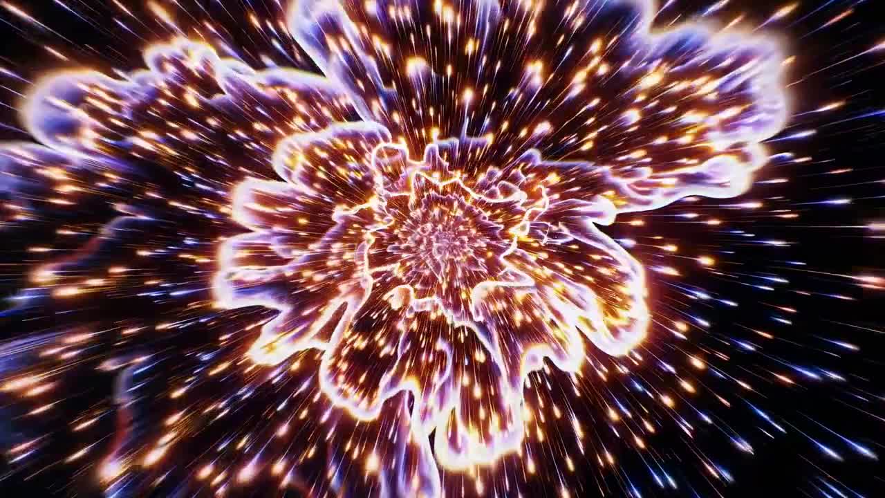 Vibrant cosmic energy explosion