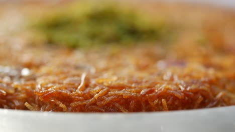 turkish delight: kunafa with pistachios