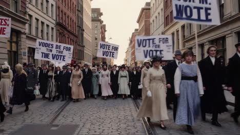 women's suffrage protest march