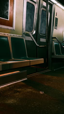 vagón de metro vacío