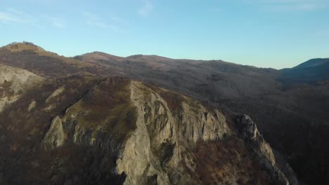 aerial shot of mountain hill with forest and cliffs-6