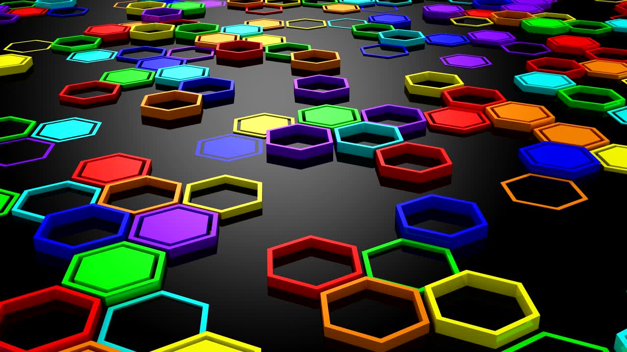 el fondo de los hexágonos