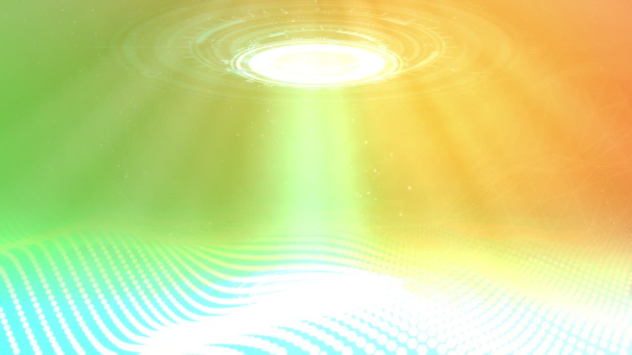 Abstract cyber background of two HUD circles, teleport concept