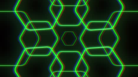 Geometrisches-Muster-Aus-Mehrfarbigen-Linien-Grün,-Blau-Und-Lila