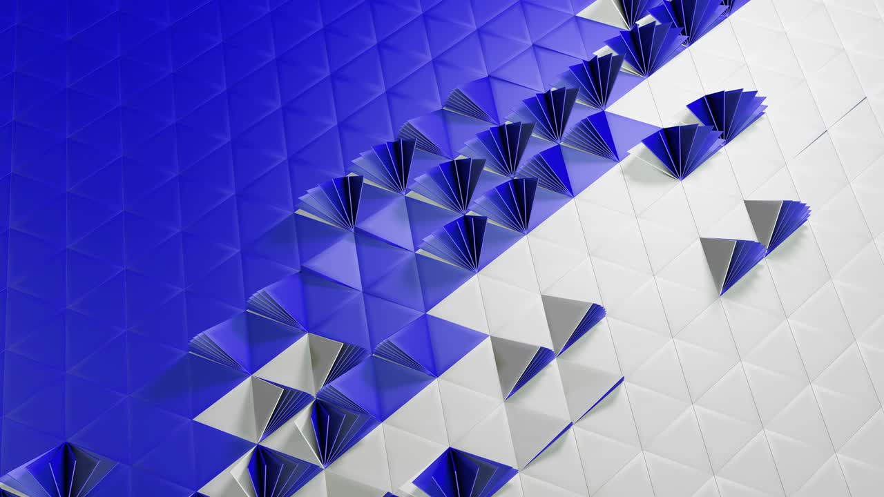 transiciones - apertura - triángulos azules con tecla de croma