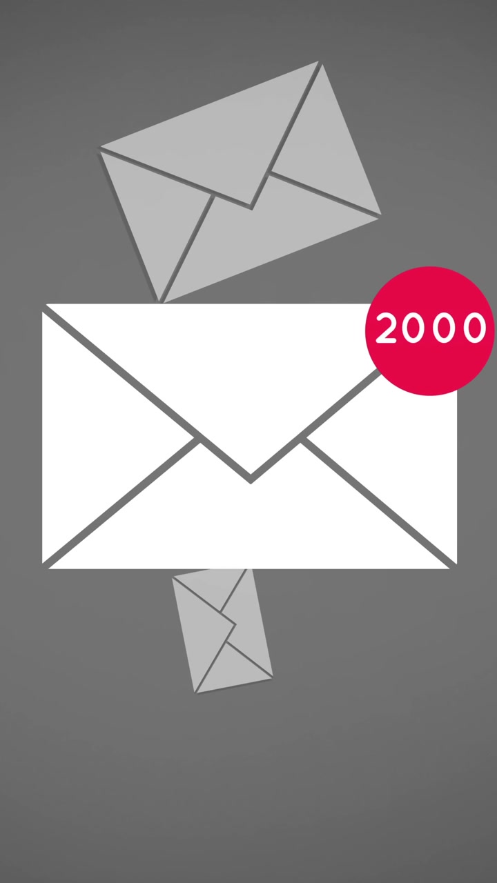 Messaggi email in aumento 4k