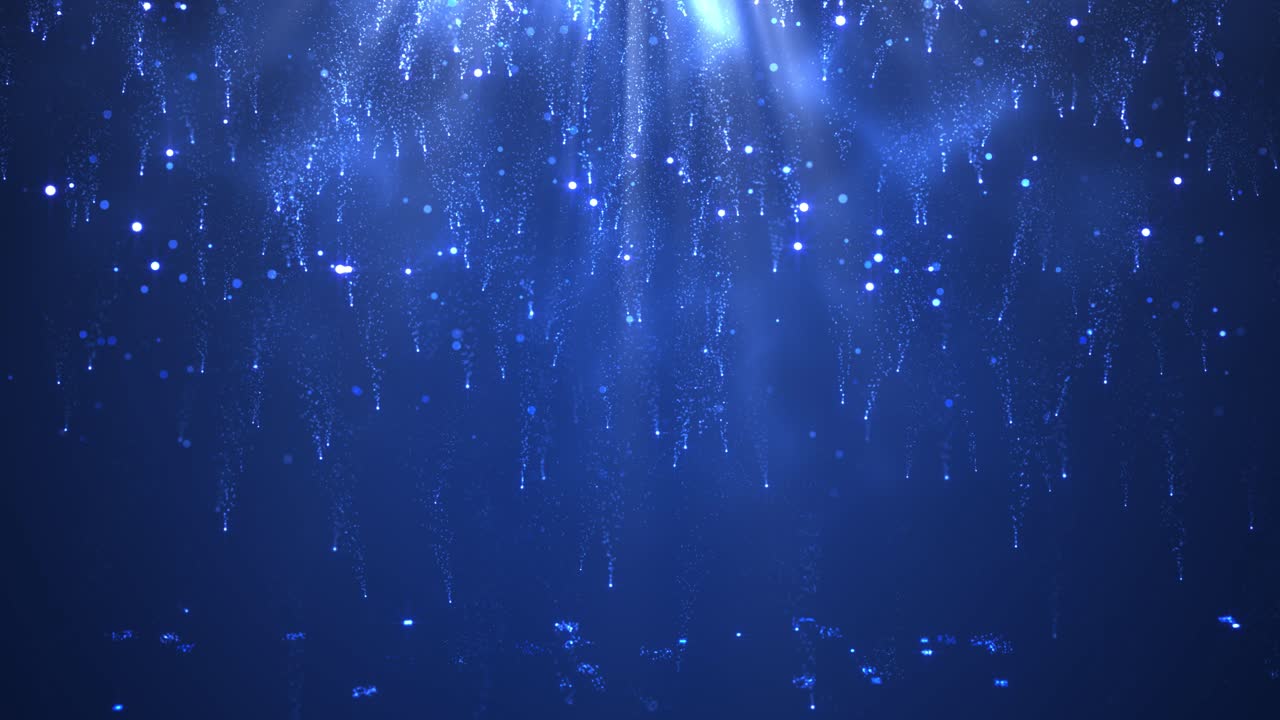 추상적인 빛나는 파란색 입자 배경